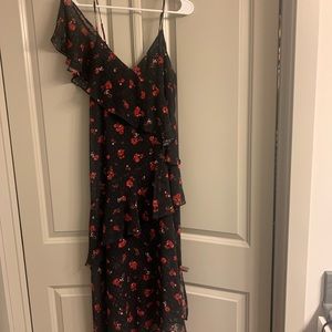 Bardot Asymmetrical Printed Midi Dress